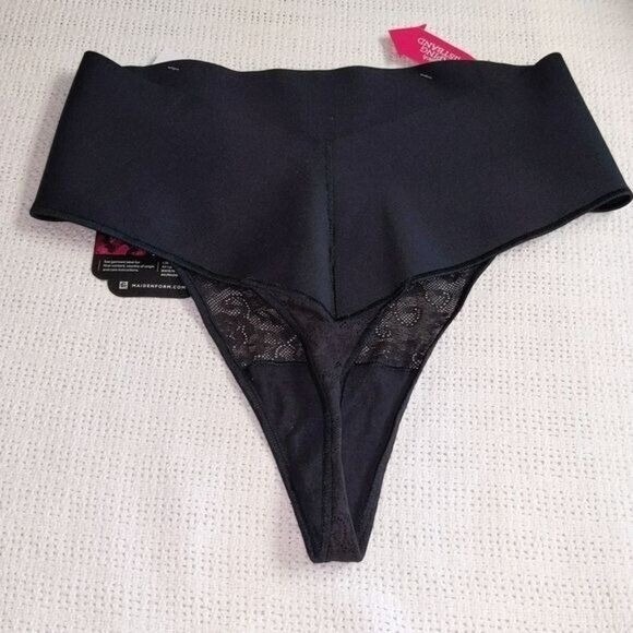 Maidenform Cool Comforts Firm Shapes Black Sz. XL Thong - Picture 2 of 4
